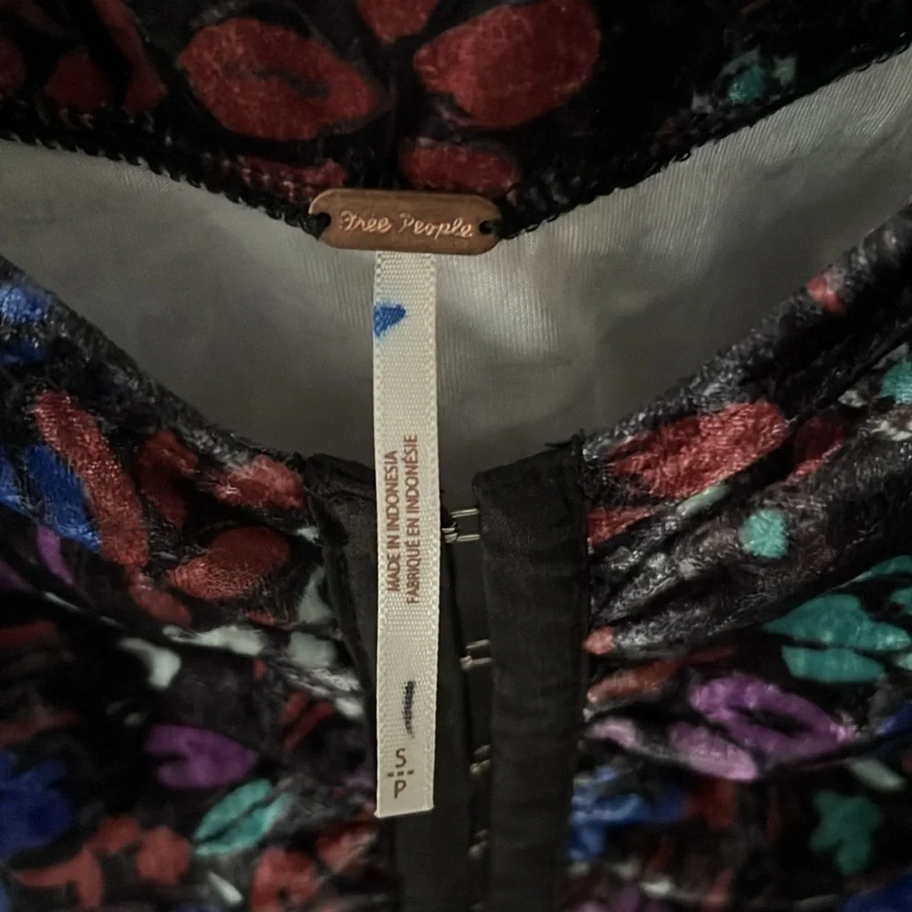 Free People Dottie tank size small velvet corset